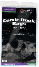 Silver / Regular Comic Book Resealable Bags (100pk)